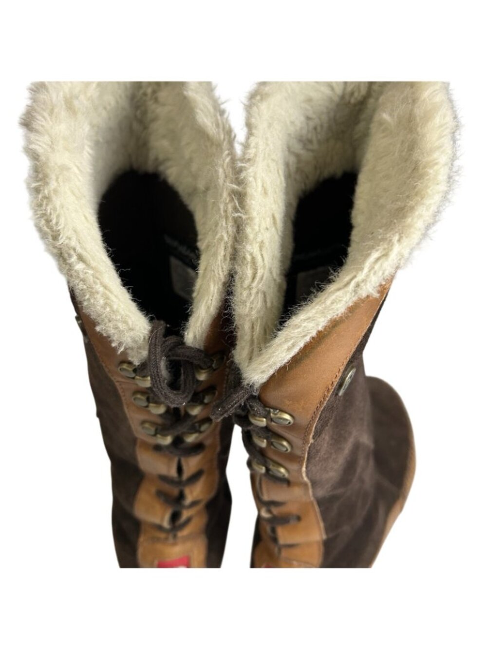 North Face Moccasin Janey Primaloft Winter Boots Side Zip Fur Lace Up Womens 8.5 - Picture 11 of 16